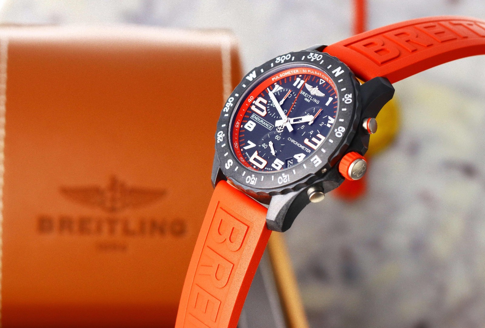 Breitling Endurance Pro Chronograph Orange 44mm – Black Polymer, X82310D91R1S1
