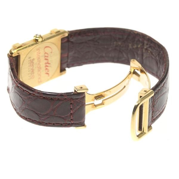 CARTIER TANK CHINOISE Does Not Apply 22mm YG/Leather White #C1565