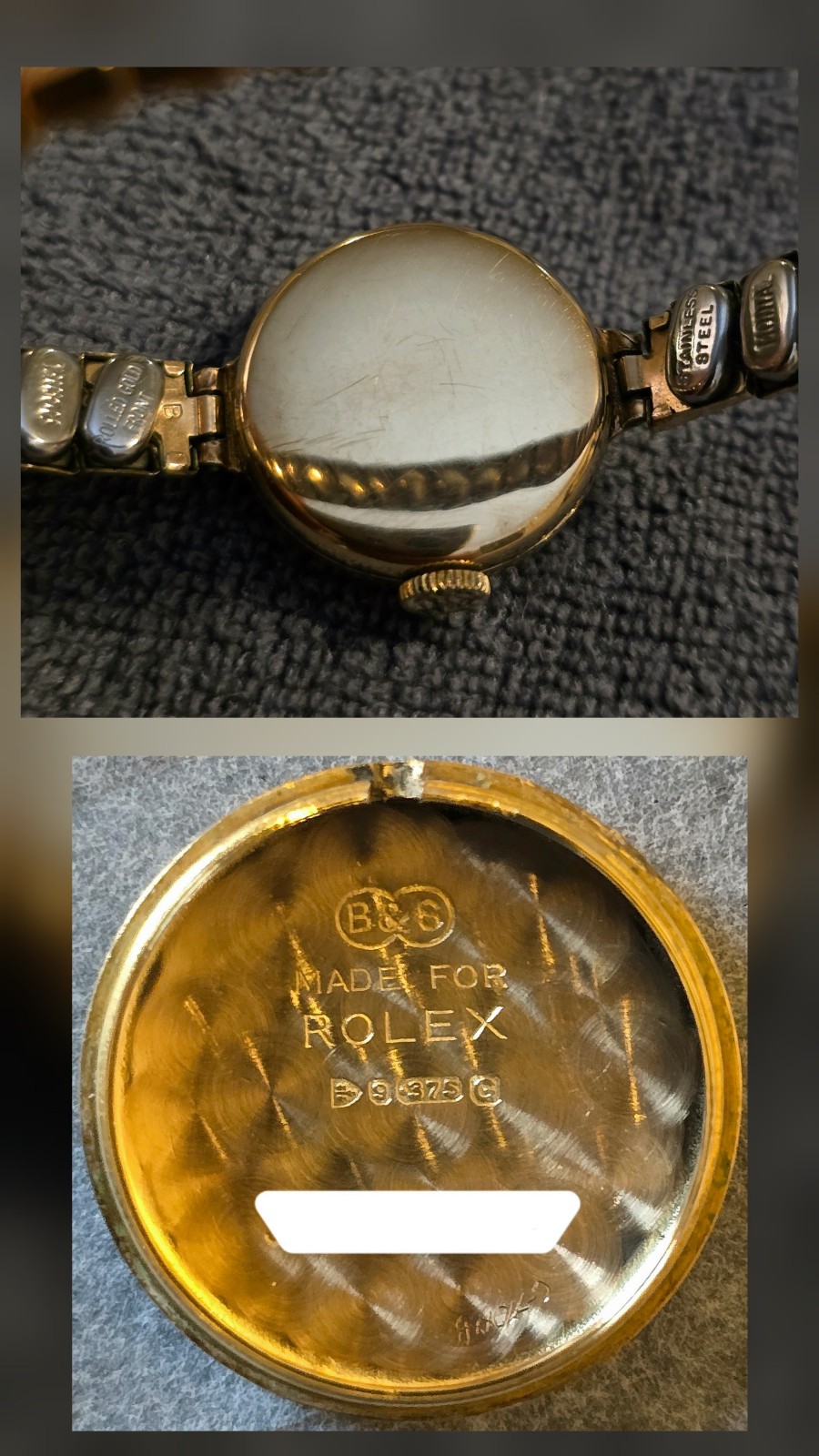 Vintage 1957 Tudor Watch, Solid Gold Case, Works Well, “Rolex” on Case, 20 mm