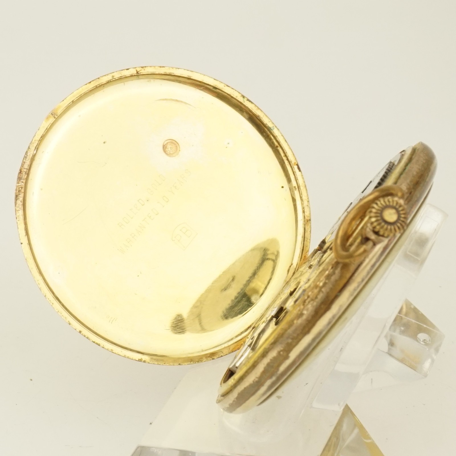 High-Grade! Gold pl TEMPO Pocket Watch Men’s no fusee no duplex no repeater RAR