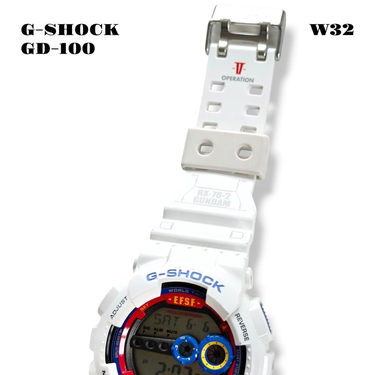 CASIO G-SHOCK GD-100 3263 Gundam Collaboration White Digital Watch Boxed Japan