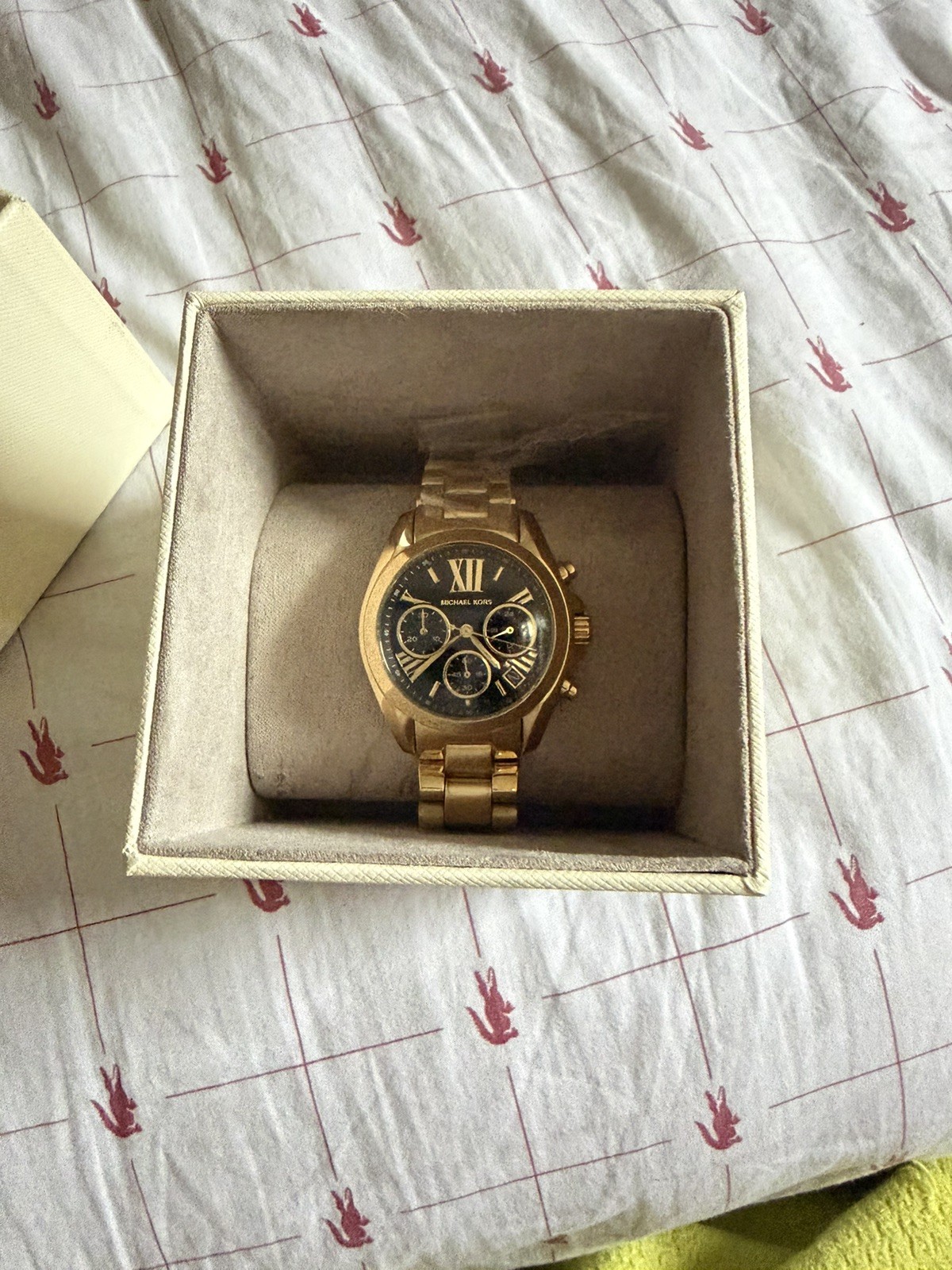 MICHAEL KORS MK6959 Bradshaw Chronograph Black Dial Ladies Watch BNWT G/Box $275