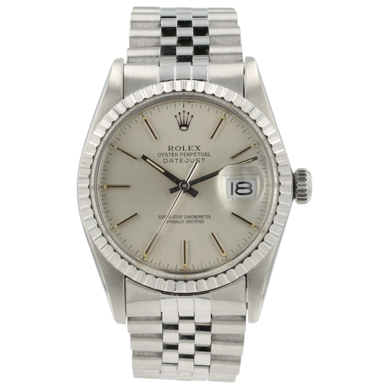 Rolex Datejust Silver Color Dial Stainless Steel 36mm Automatic Mens Watch 16030