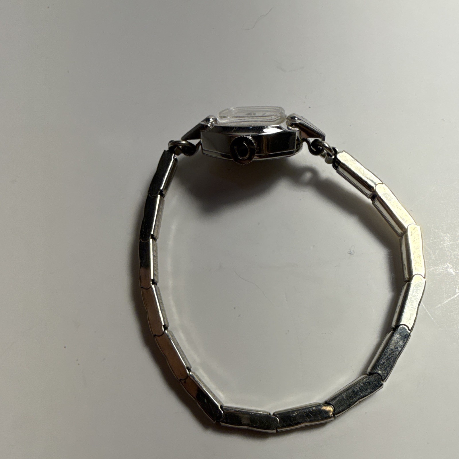 Caravelle Women’s Vintage Manual Wind Analog Silver Arabic Bracelet