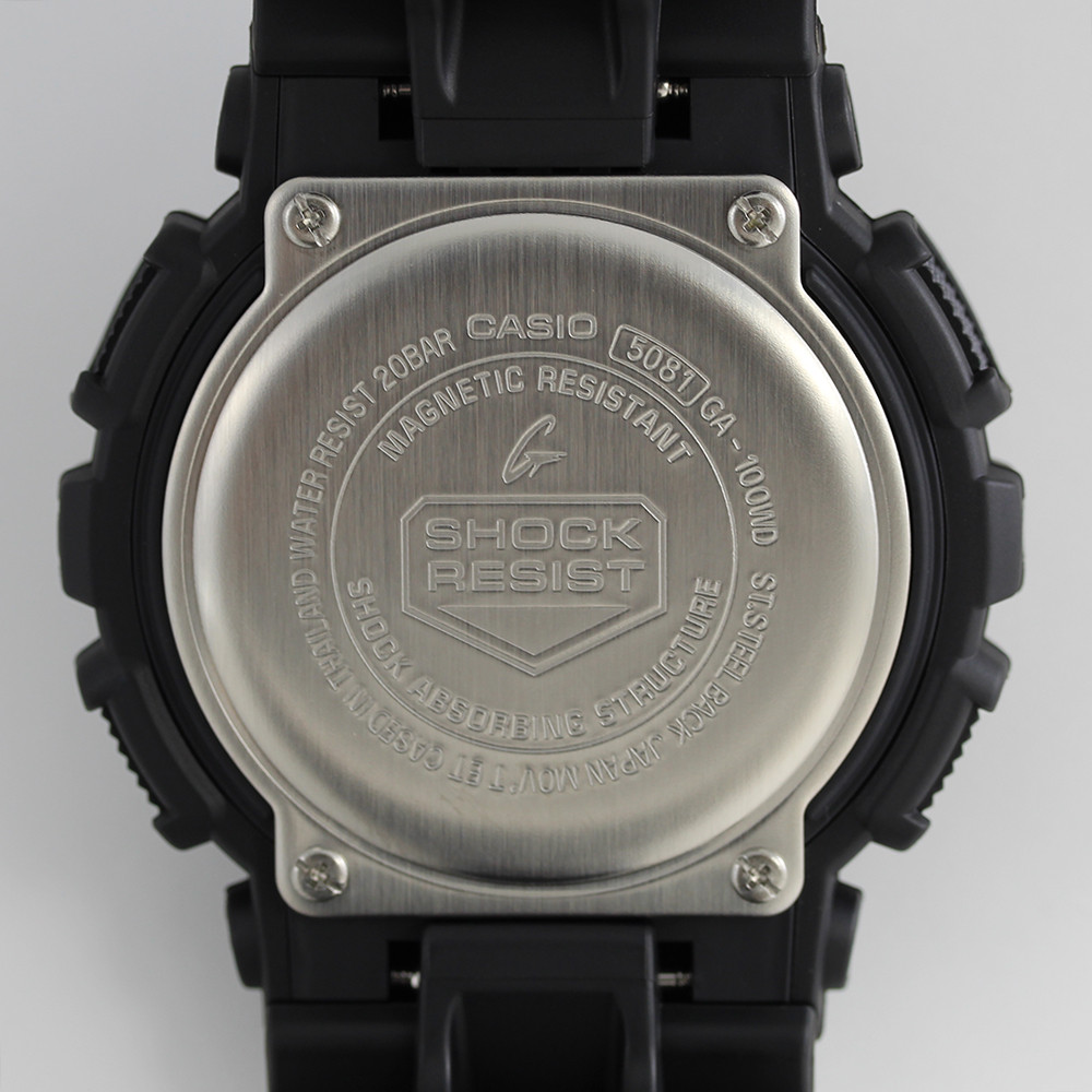 CASIO G-SHOCK GA-100WD-1A GA-100 Quartz Analog & Digital White/Gray Matte Black