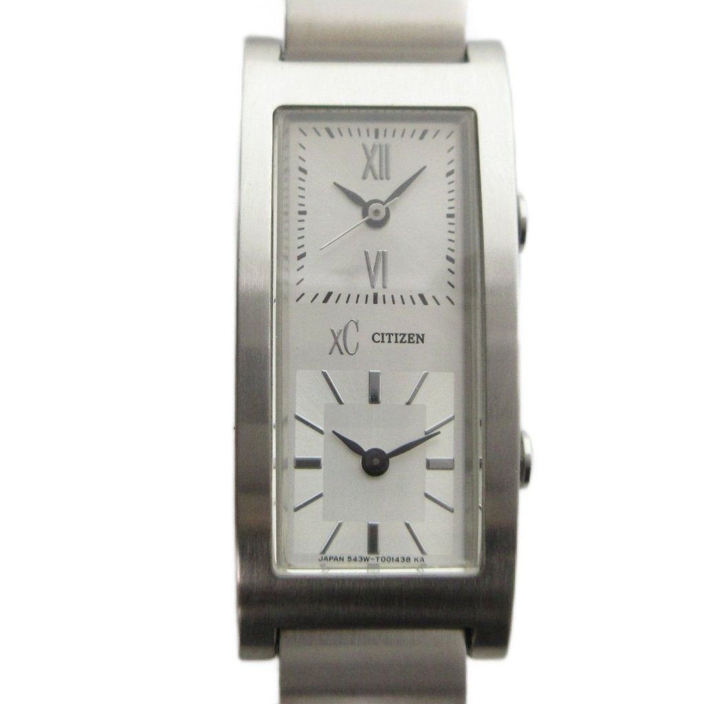 Citizen Cross Sea Watch Quartz Square 32mm Stainless Steel Ladies Vintage
