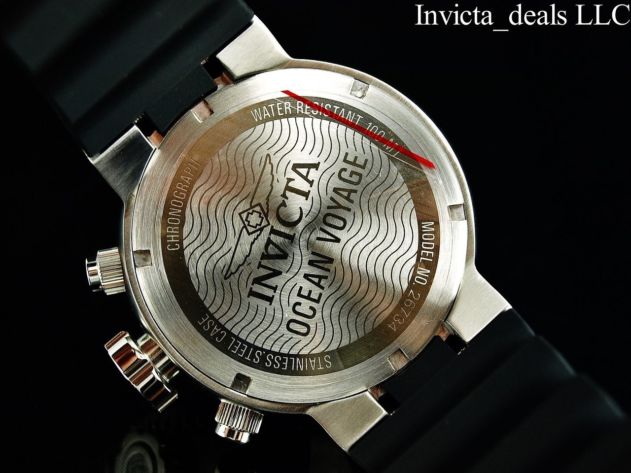 NEW Invicta Men’s 52mm Pro Diver OCEAN VOYAGE Chronograph RED DIAL 300m SS Watch