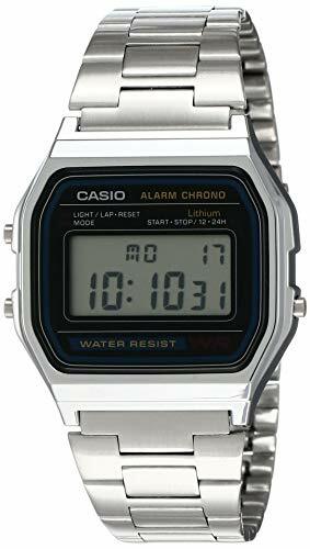 Casio A158WA-1 Men’s Vintage Metal Band Chronograph Alarm Digital Watch