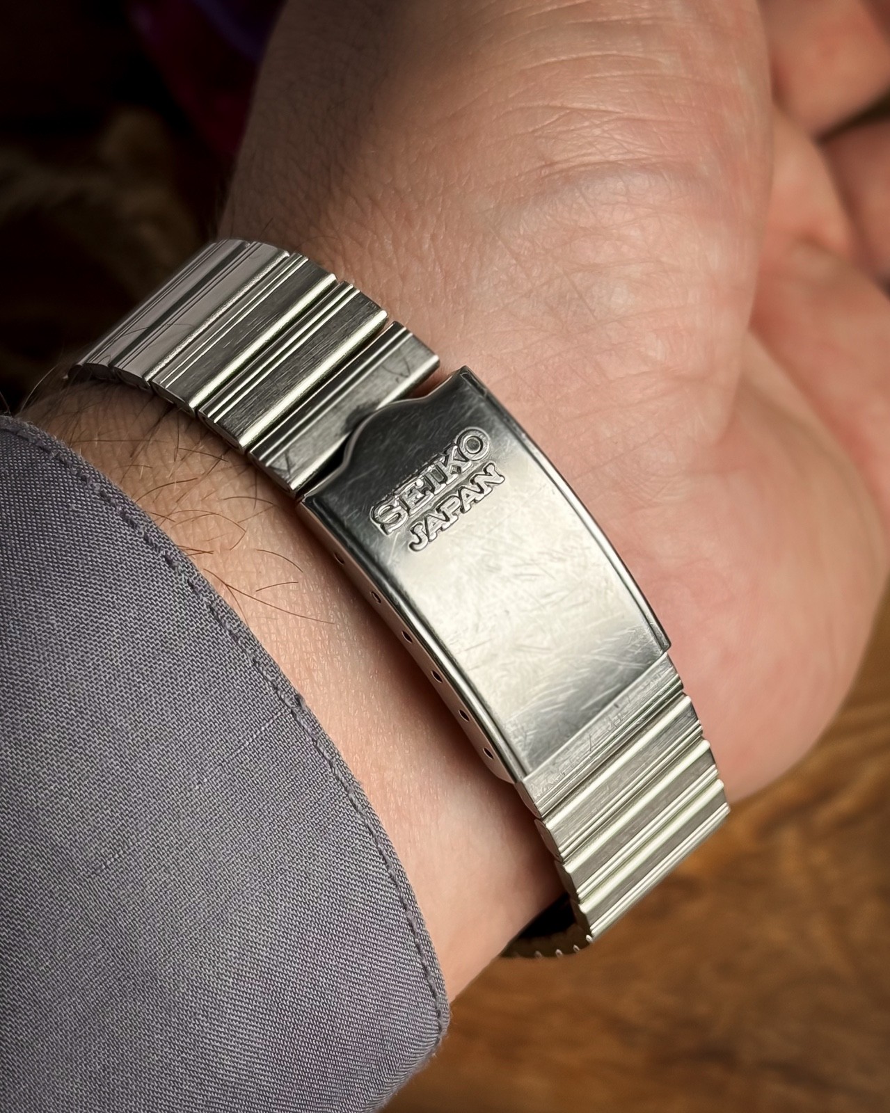 1990 SEIKO 5 ✨🥂 Gradient Horizontal Textured Dial 🌟 21J Auto Cal. 4227 ⚙️🇯🇵