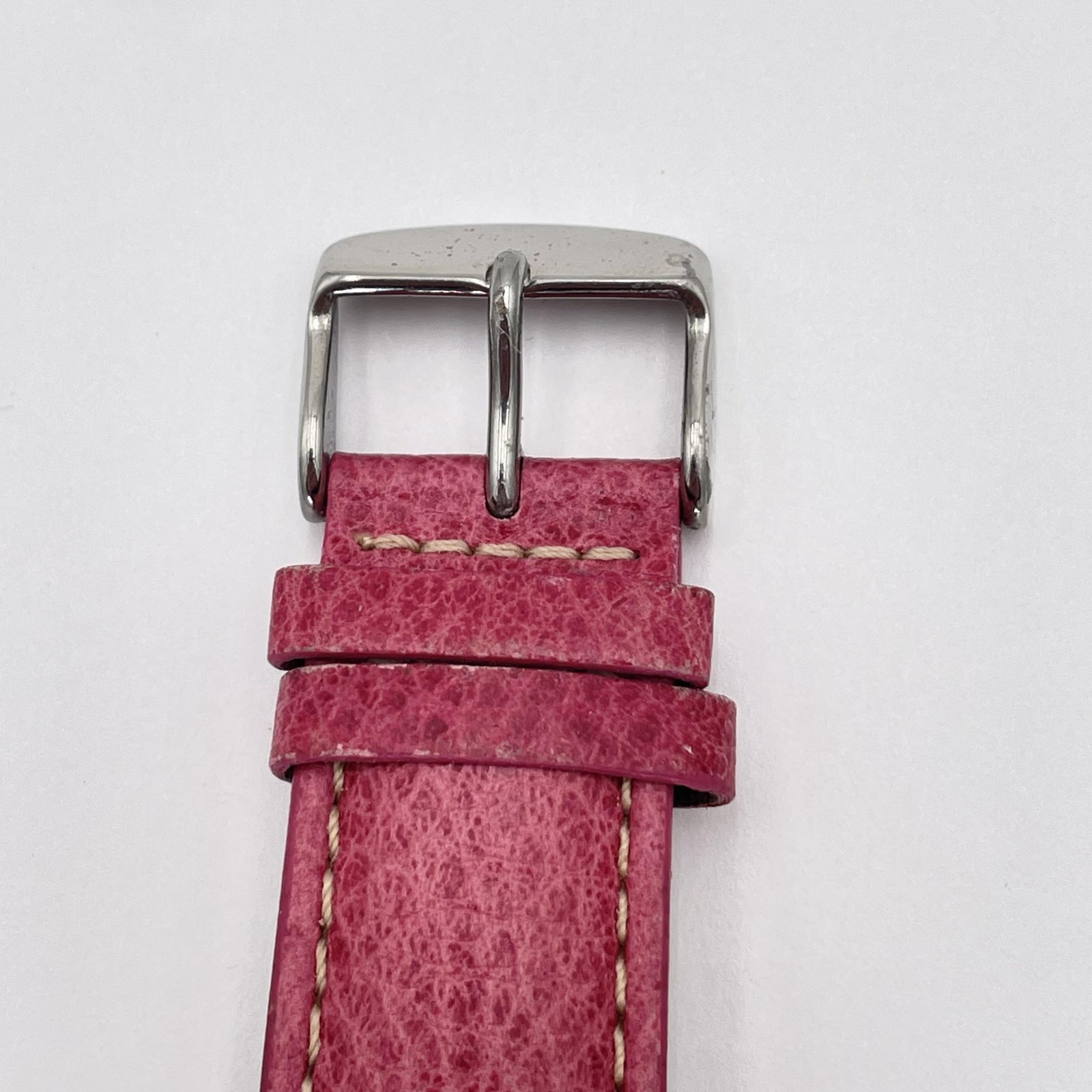 Joan Rivers Classics Watch Womens Pink Dial Leather Strap Quartz Japan Movt