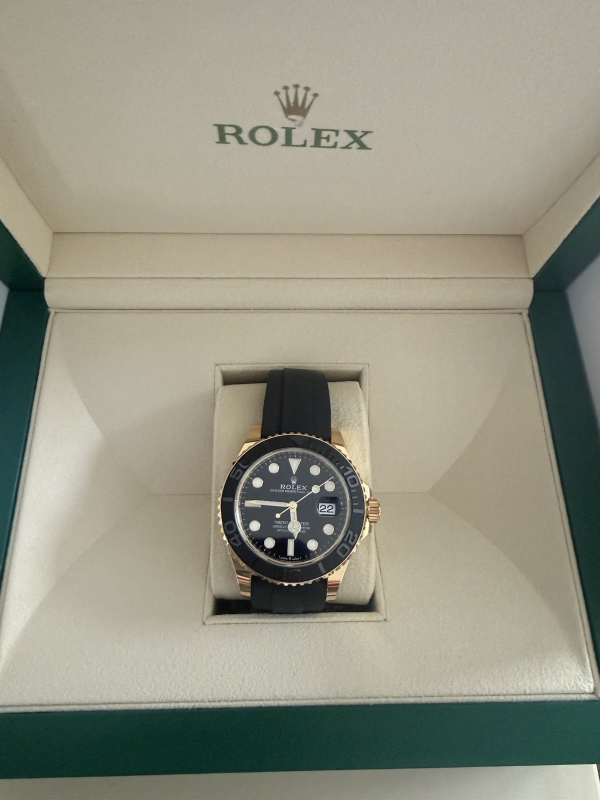 Rolex Yacht-Master 226658 Black Two-Piece Strap with Black Bezel