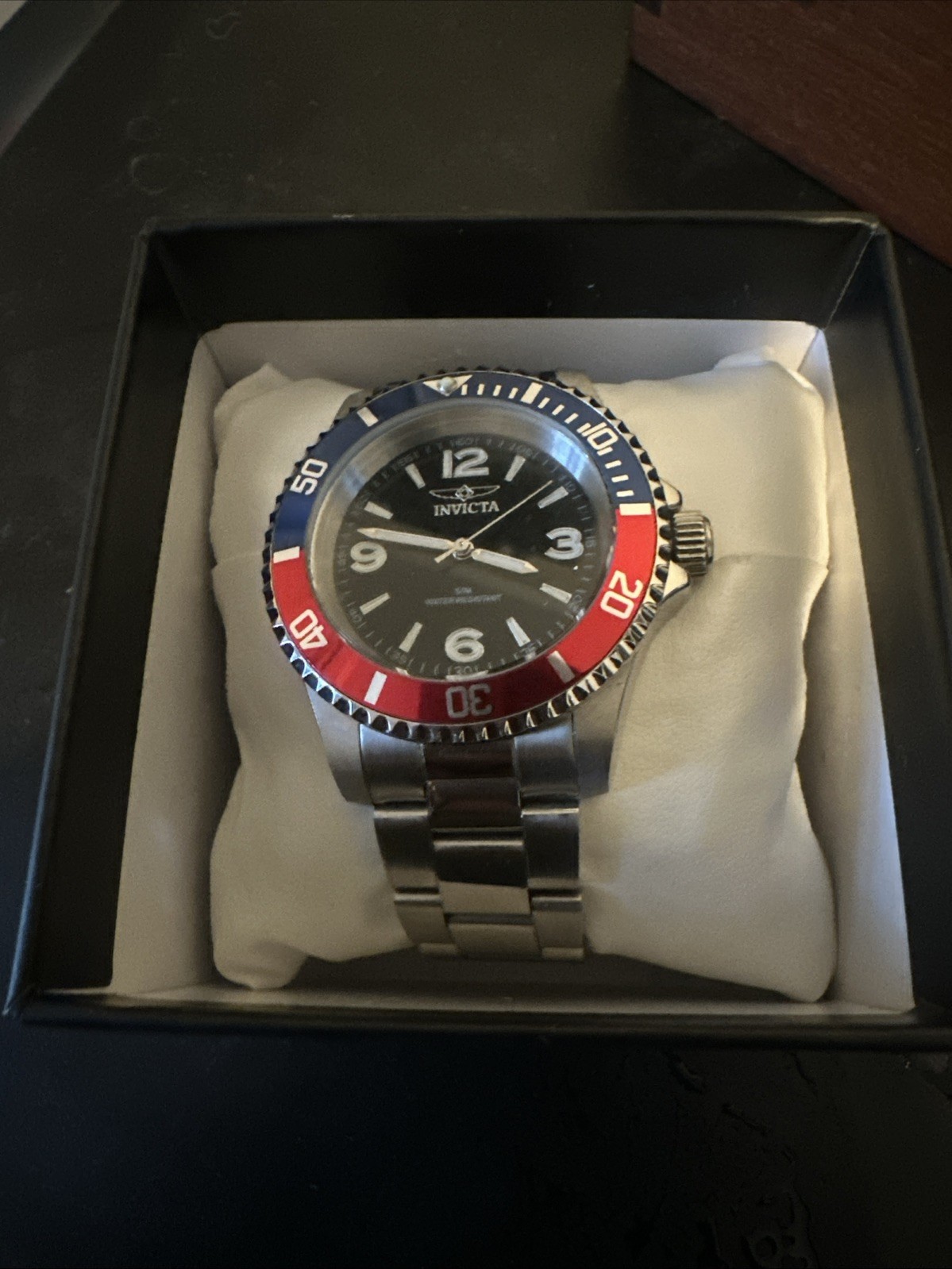 Invicta PEPSI Red & Blue Black Dial 40mm Quartz Watch