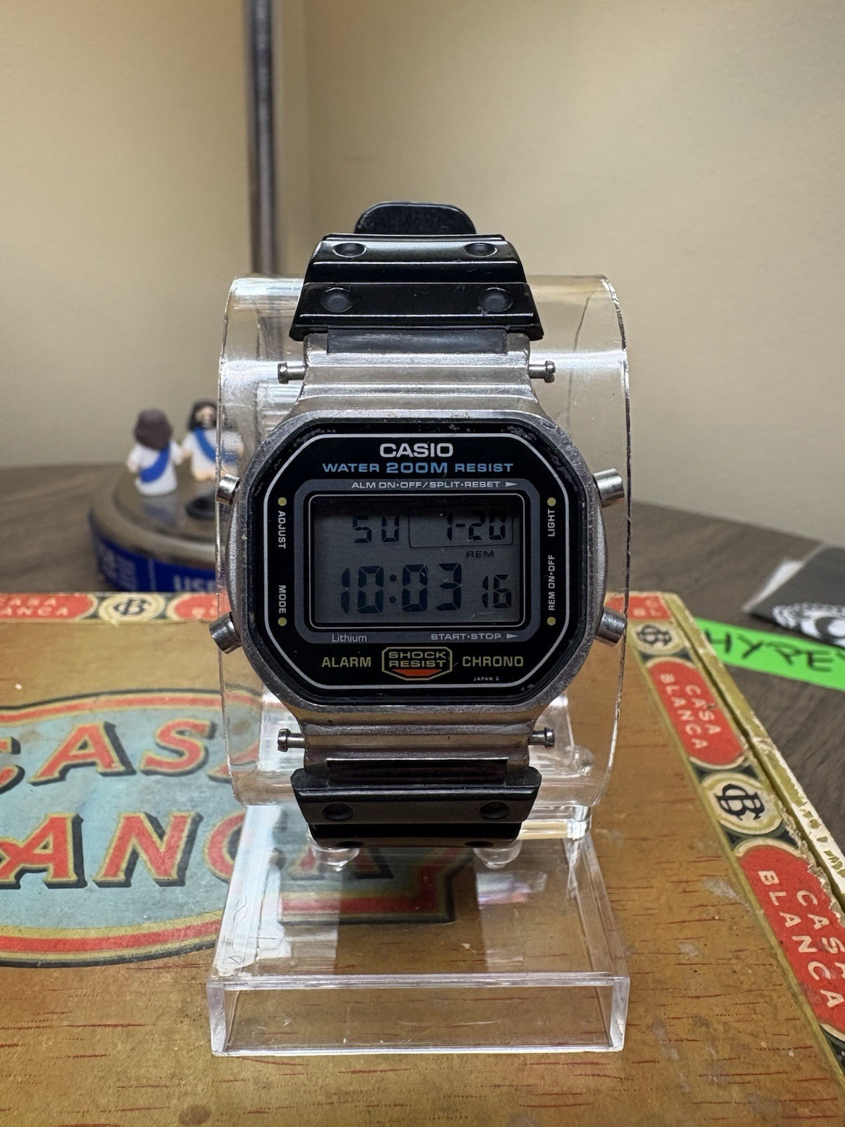 Vtg 1980s Casio G-Shock DW-5600 691 Men’s LCD Watch Japan Steel Case