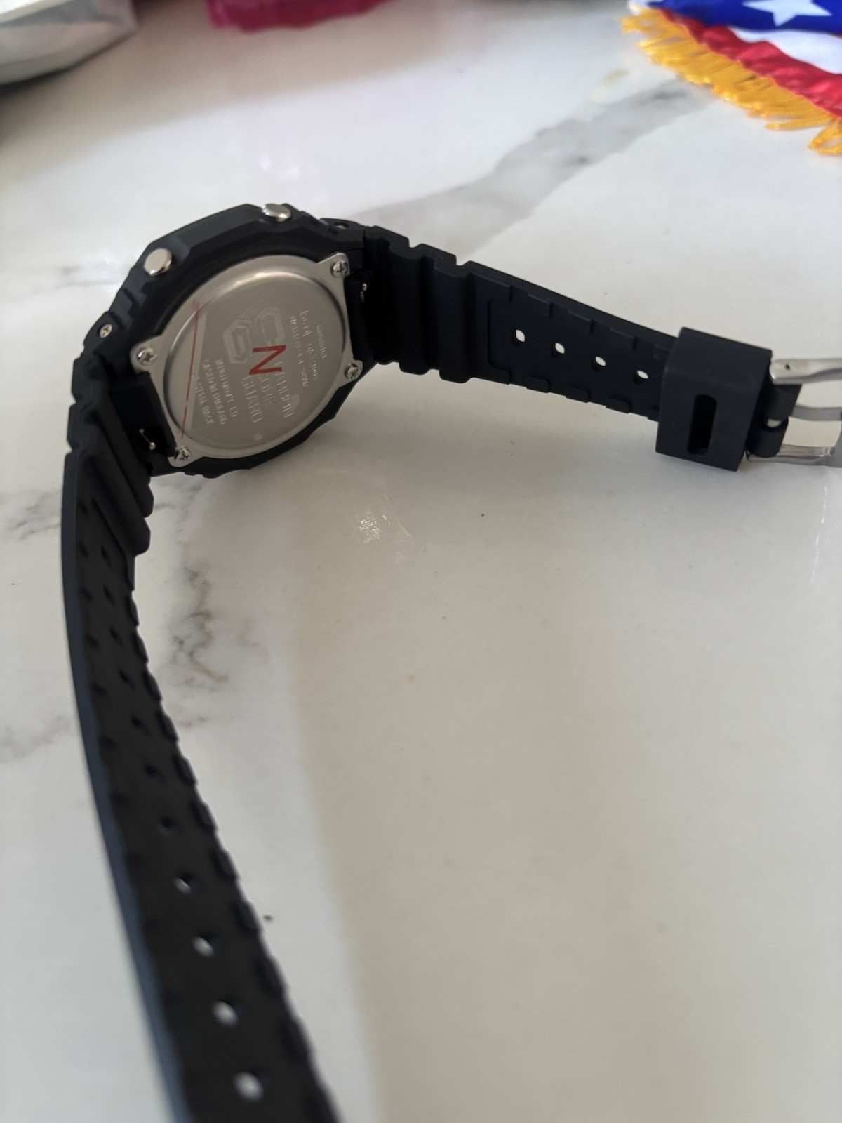 Black G-shock Watch With Color Dial