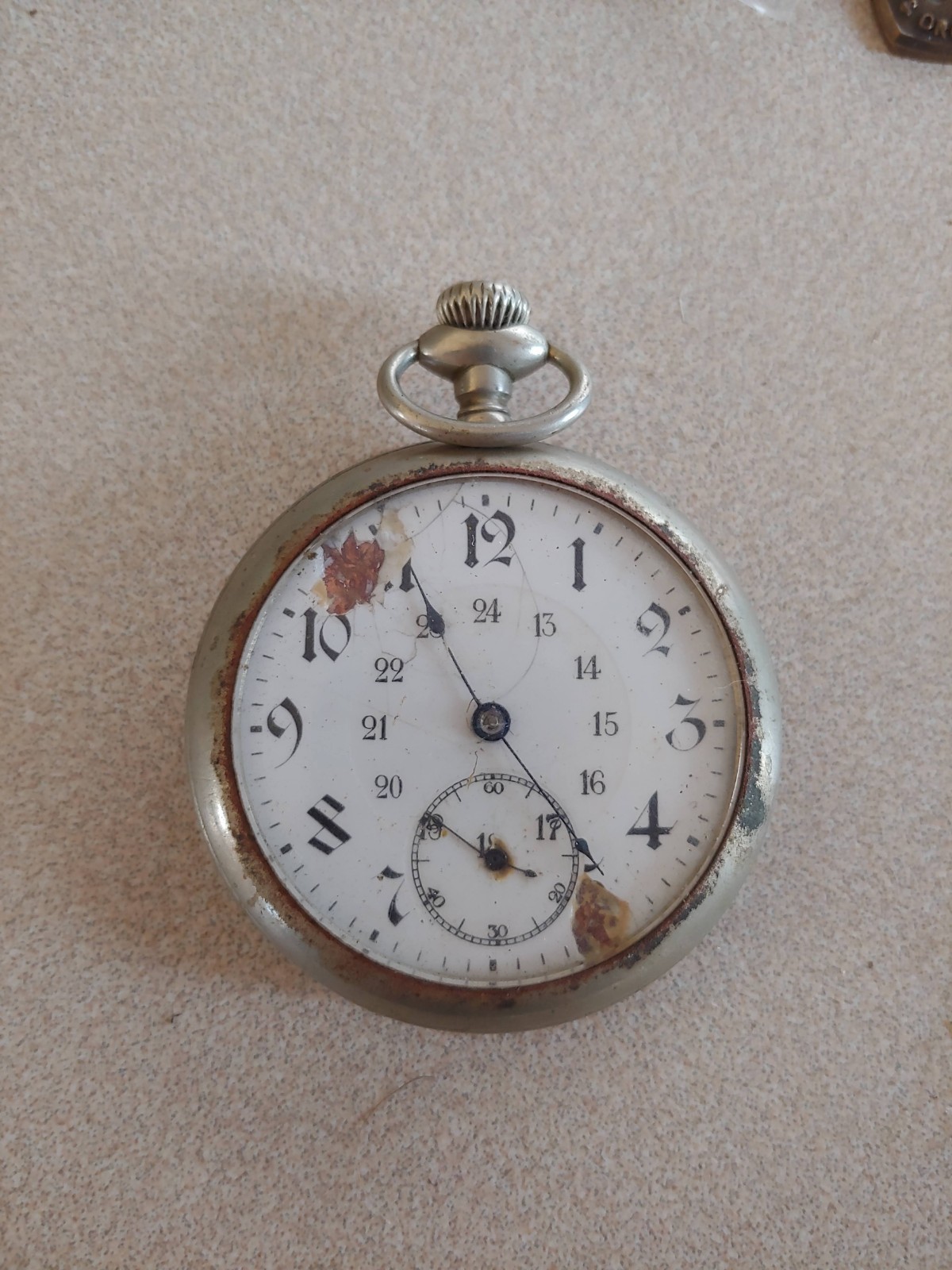Antique Silver Pocket Watch Men’s no fusee duplex chronometer