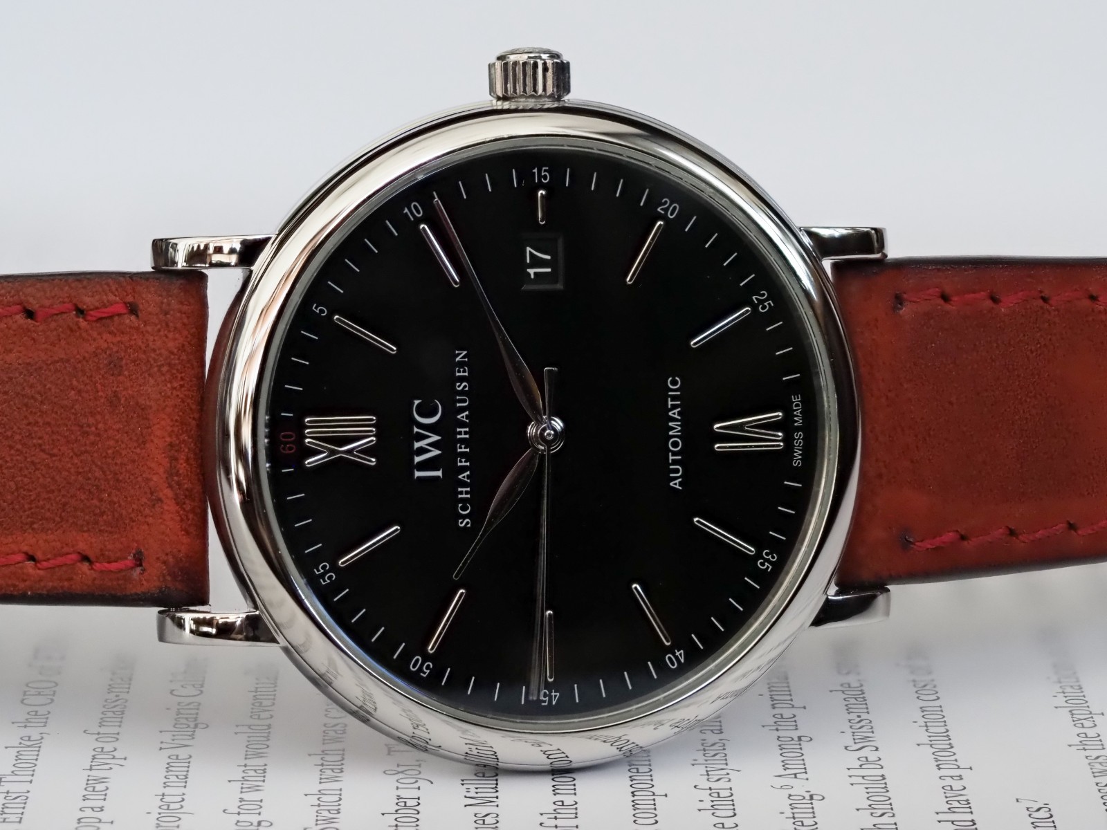 IWC Portofino Automatic 40mm IWC356502 Black Dial Manual Card 2016