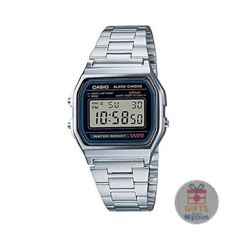 Casio A-158WA-1 Silver Digital Quartz Unisex Watch Stainless Steel New