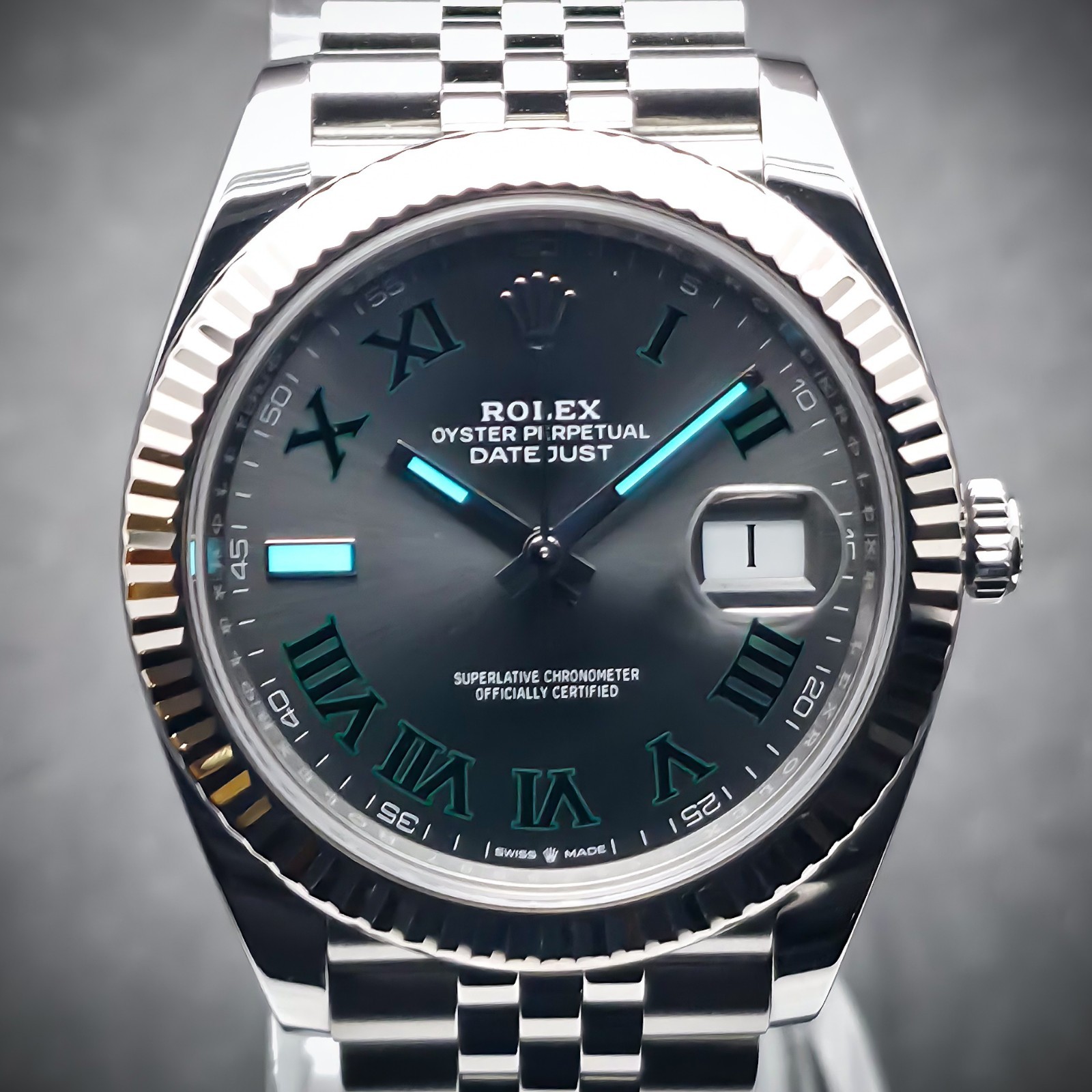 ROLEX DATEJUST “WIMBLEDON” | REF. 126334 | 41MM | GREY DIAL | 2023 | FULL SET