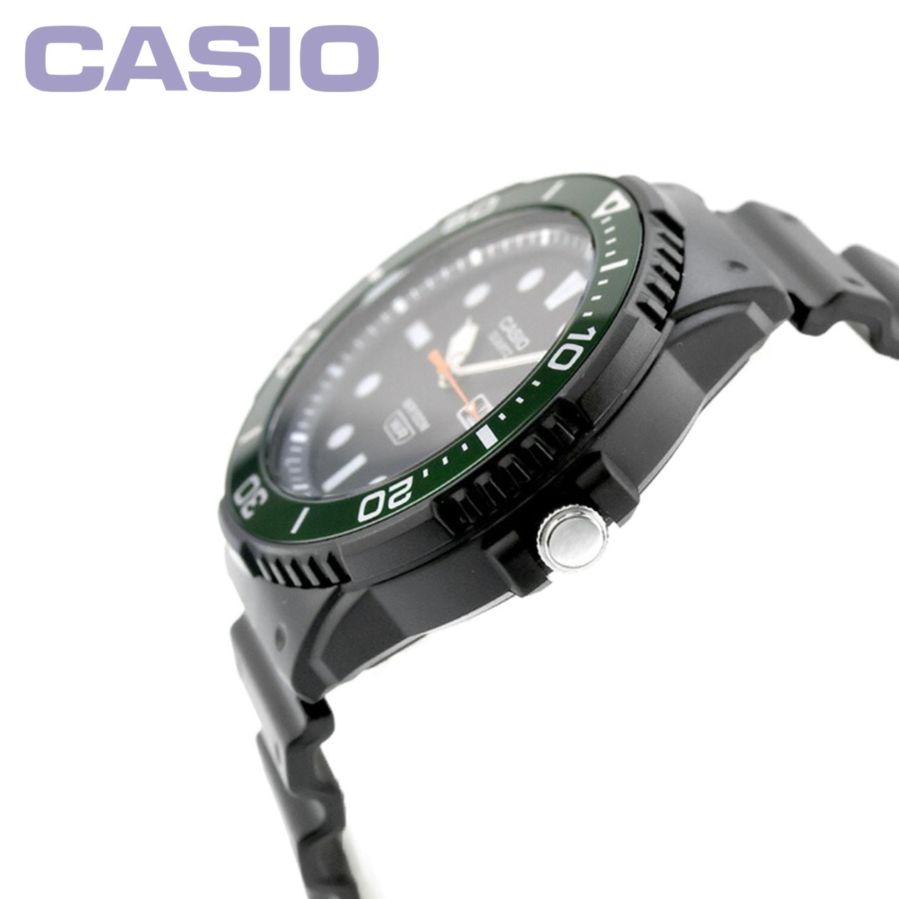 CASIO MRW-230HJ-1E3JF Divers Style Watch 100m (10ATM) Green Bezel