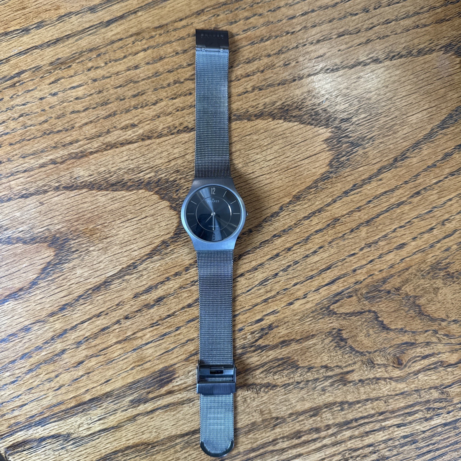 Skagen Charcoal Dial Titanium Slim 233LTTM Wrist Watch for Men