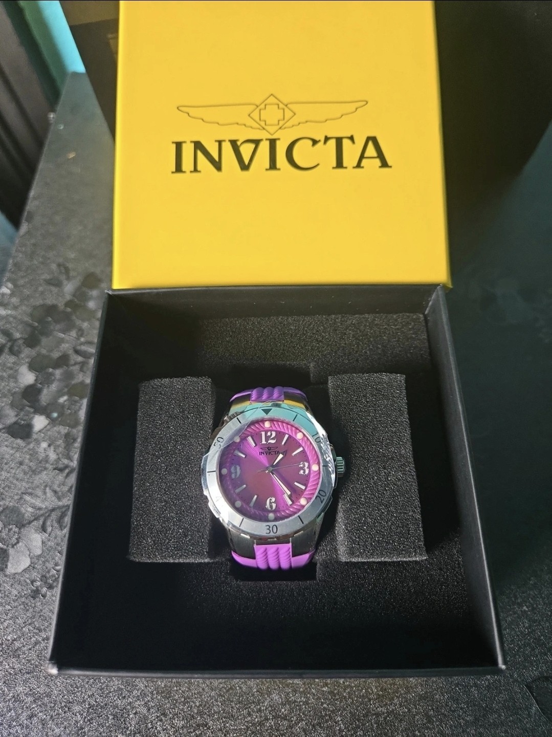 24123 Invicta Angel Halo Purple Dial Purple Women’s Watch 38mm