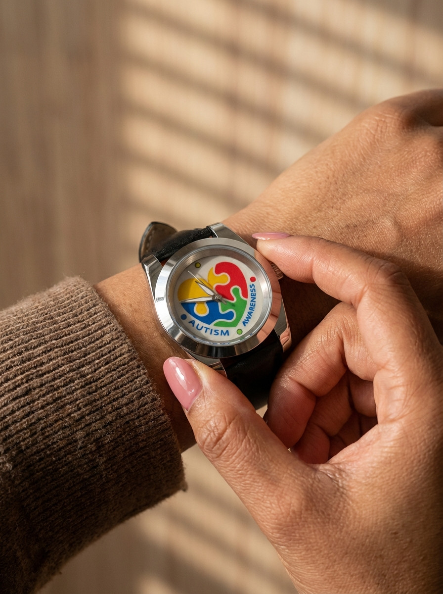 Custom Watch. Autism Awareness Heart Watch