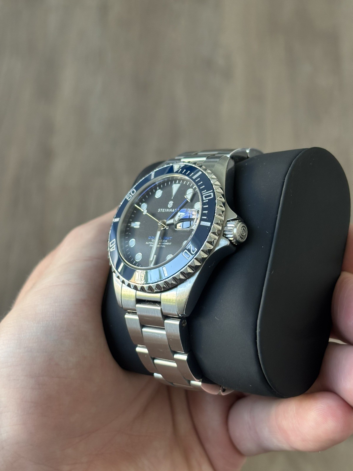 Steinhart Ocean One 39 GMT w/ blue dial BOX AND PAPERS