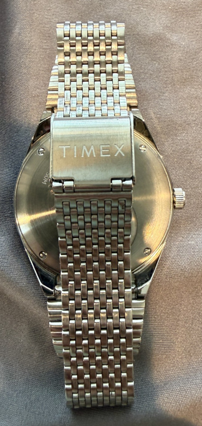 Timex Q Timex Reissue Quartz Blue Dial Pepsi Bezel Watch TW2T80700ZV