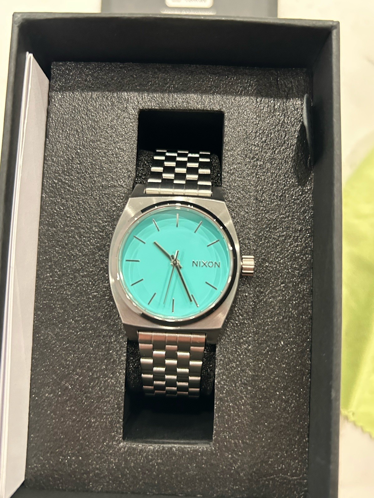 nixon watch women Medium Time Teller Silver/turquoise