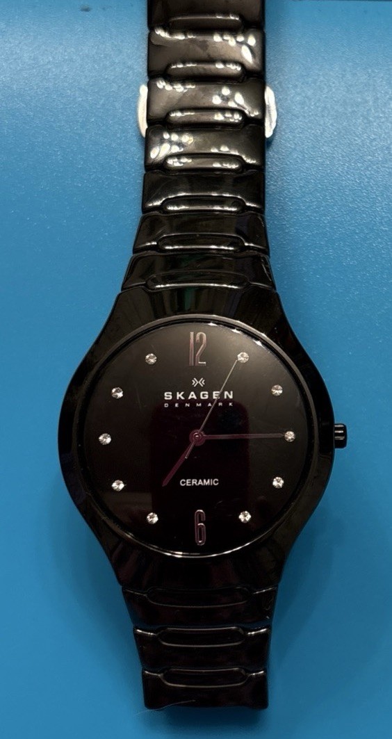 Skagen Ceramic Collection Women’s Black Dial Quartz Watch 817SBXBC