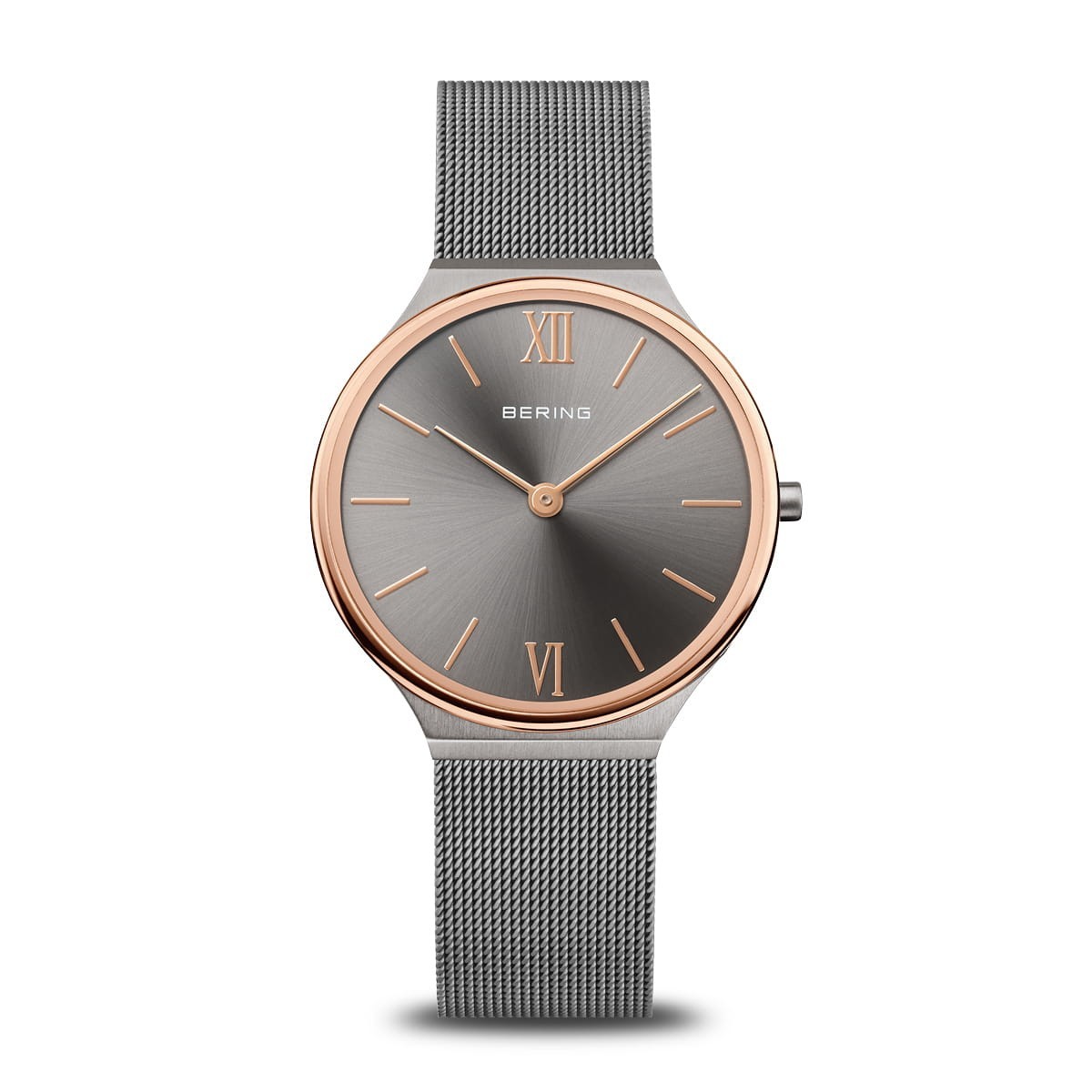 Ladies Bering Watch – Ultra Slim | Polished/Brushed Grey | 18434-369