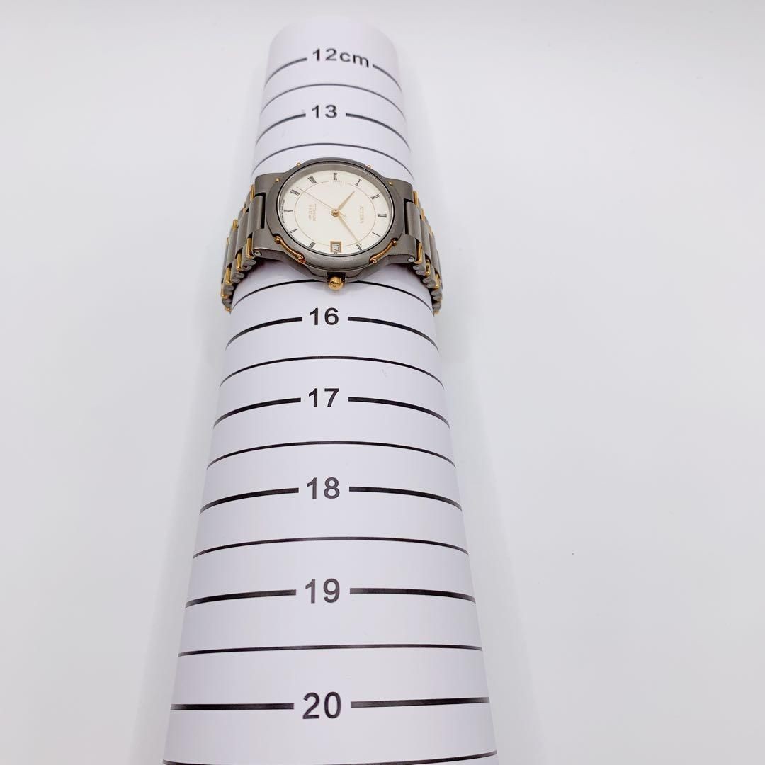 Citizen Attesa 3810-451694Y Date White Dial Titanium Watch Japan