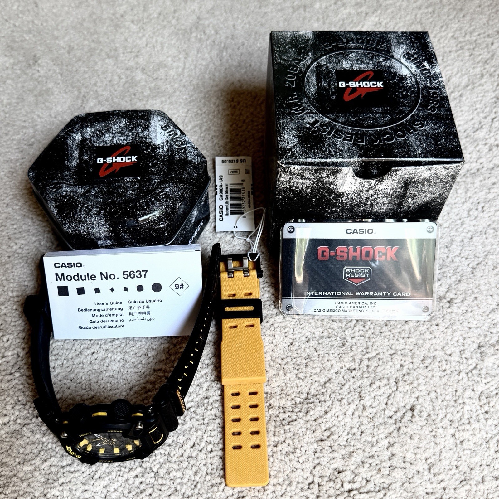 Casio G-Shock GA-900 Watch w xtra strap