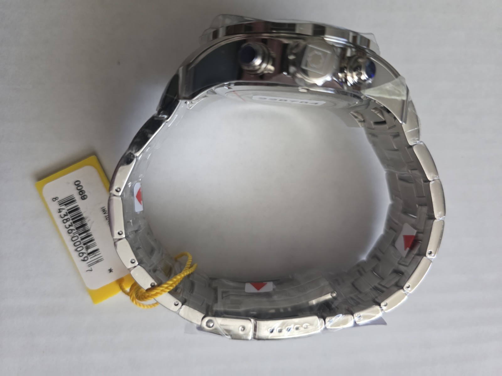 Invicta Pro Diver SCUBA Mens 48mm Silver Black Dial Chronograph Steel Watch 0069