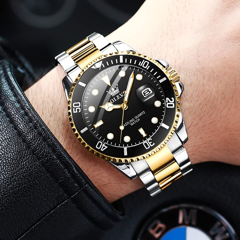 Reloj Para Hombre Dorado Elegante Uso Formal Casual Calidad 40mm 3atm TOP NUEVO