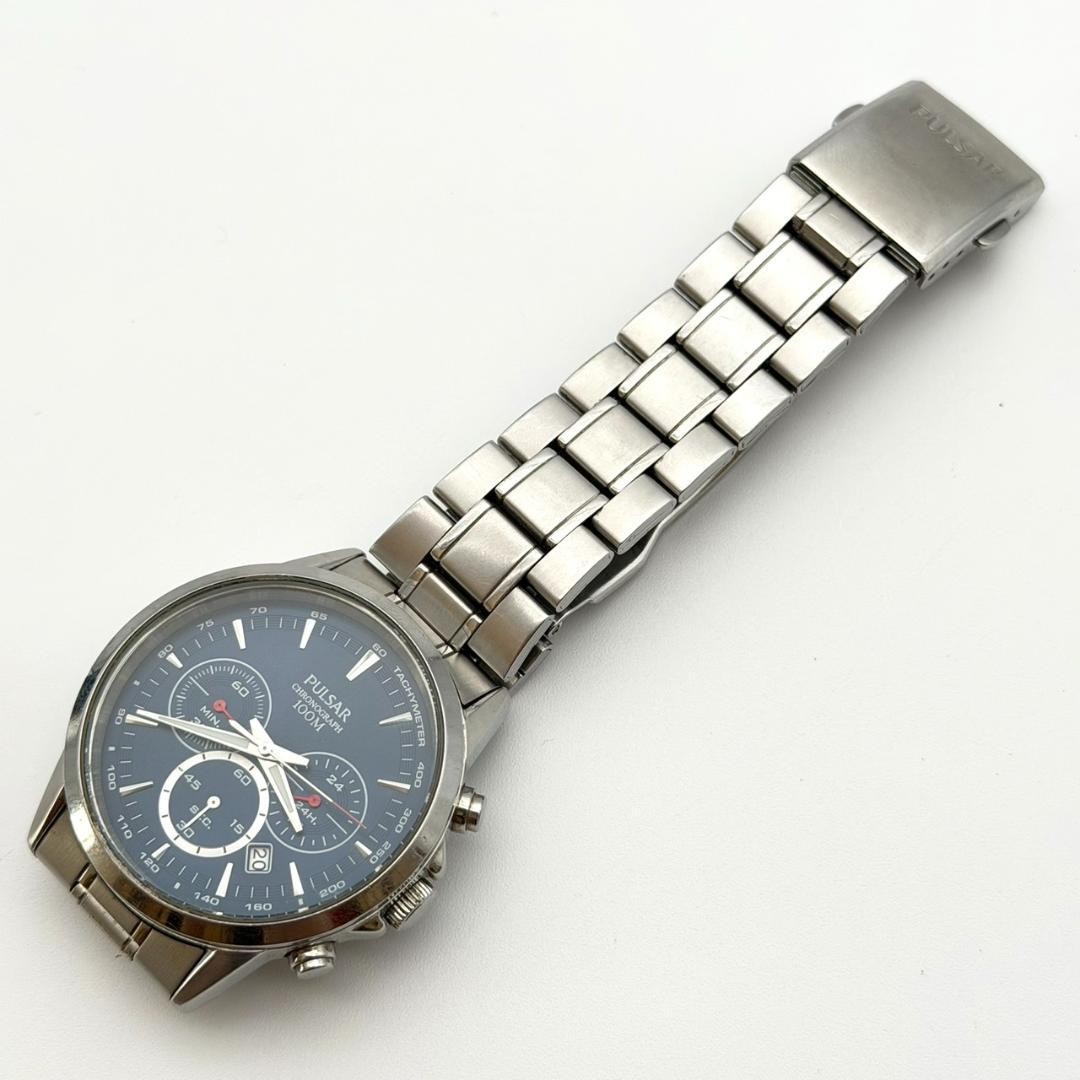 Seiko Pulsar Chronograph Date Watch, New Battery, Men’s, Working Condition