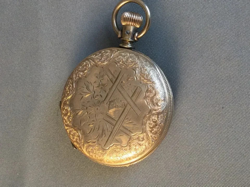 Antique Small Gold-Filled Elgin Case Pocket Watch from 1893