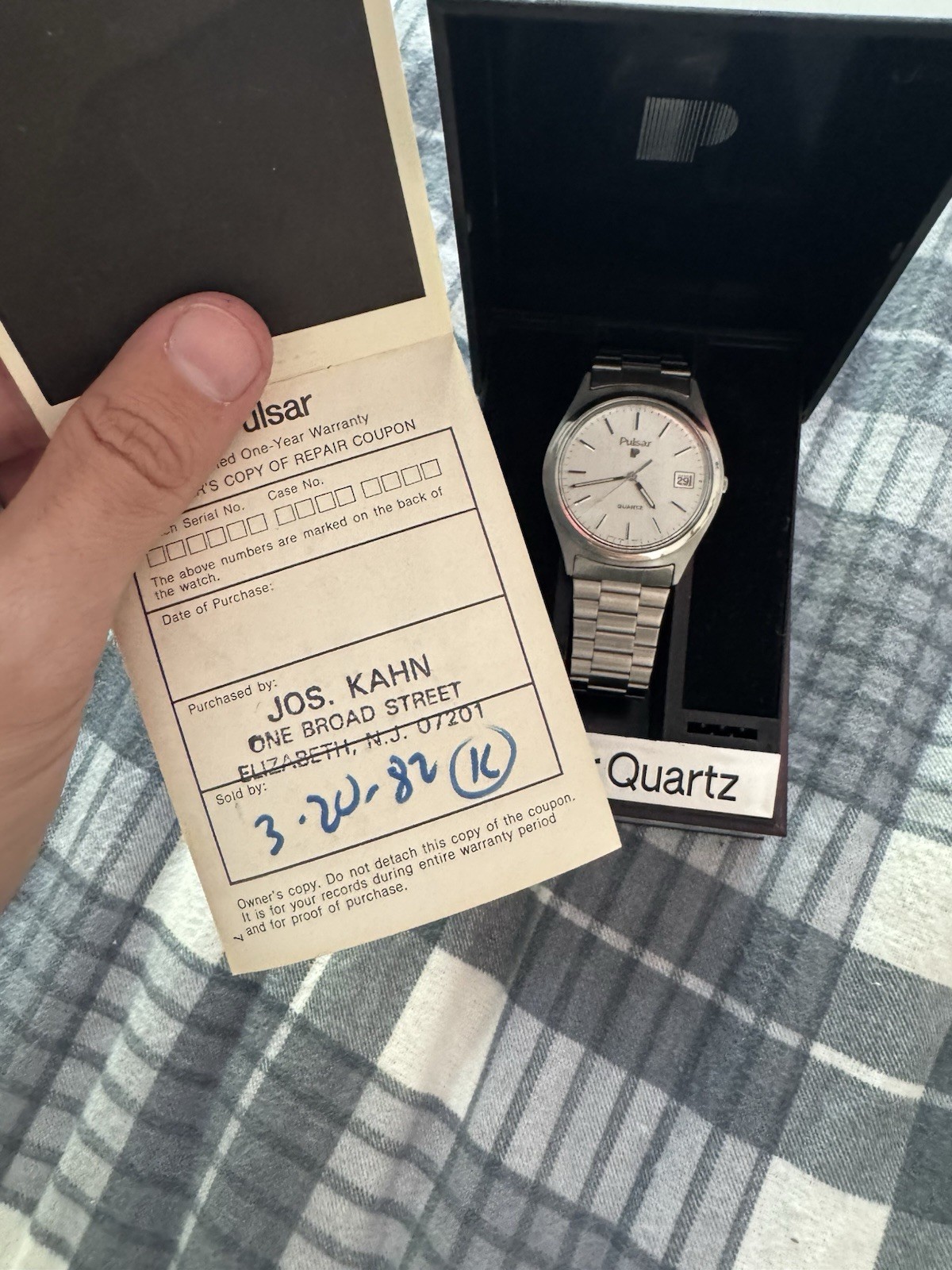 1982 pulsar mens watch