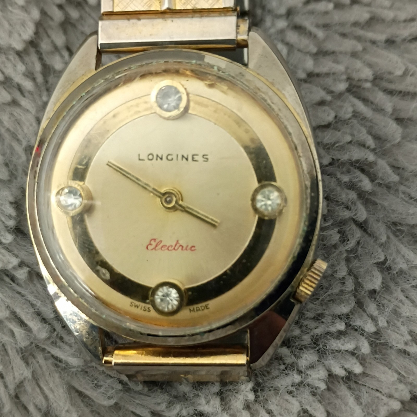 Longines Electric Swiss Made Vintage Women’s Analog Gold Dial Diamond Markers