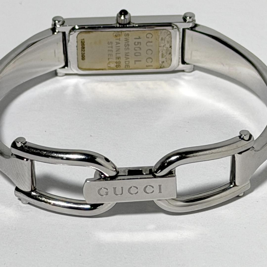 GUCCI 1500L Black Dial Quartz Bangle Watch Pre-Owned