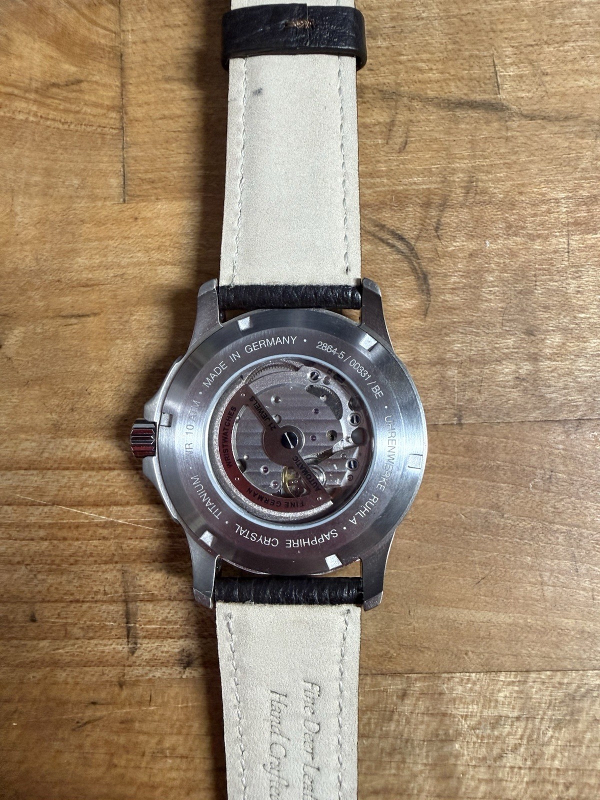 bauhaus aviation Automatic Men’s Watch Date Titanium 10 ATM Beige Dial