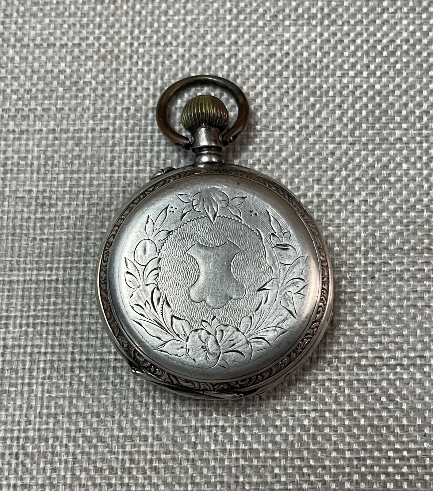 Antique Cylindre 10 Rubis 800 SILVER Pocket Watch ( Parts/Repair )