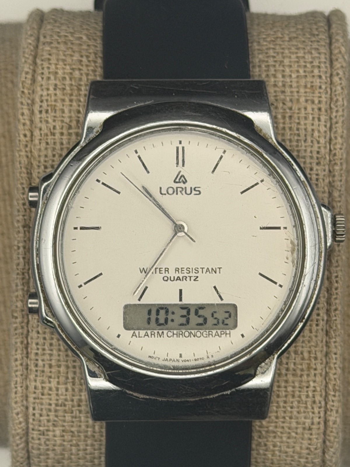 Lorus Quartz Alarm Chronograph V041-6010 Analog Digital Watch – Working