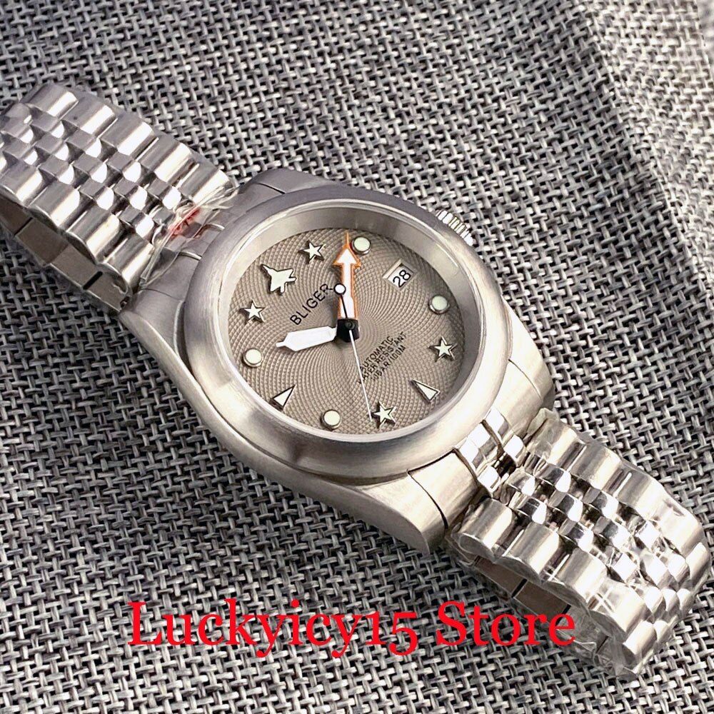 BLIGER 36MM/39MM Blue/Black/Green/Grey/White Dial 24 Jewels Japan NH35 Automatic