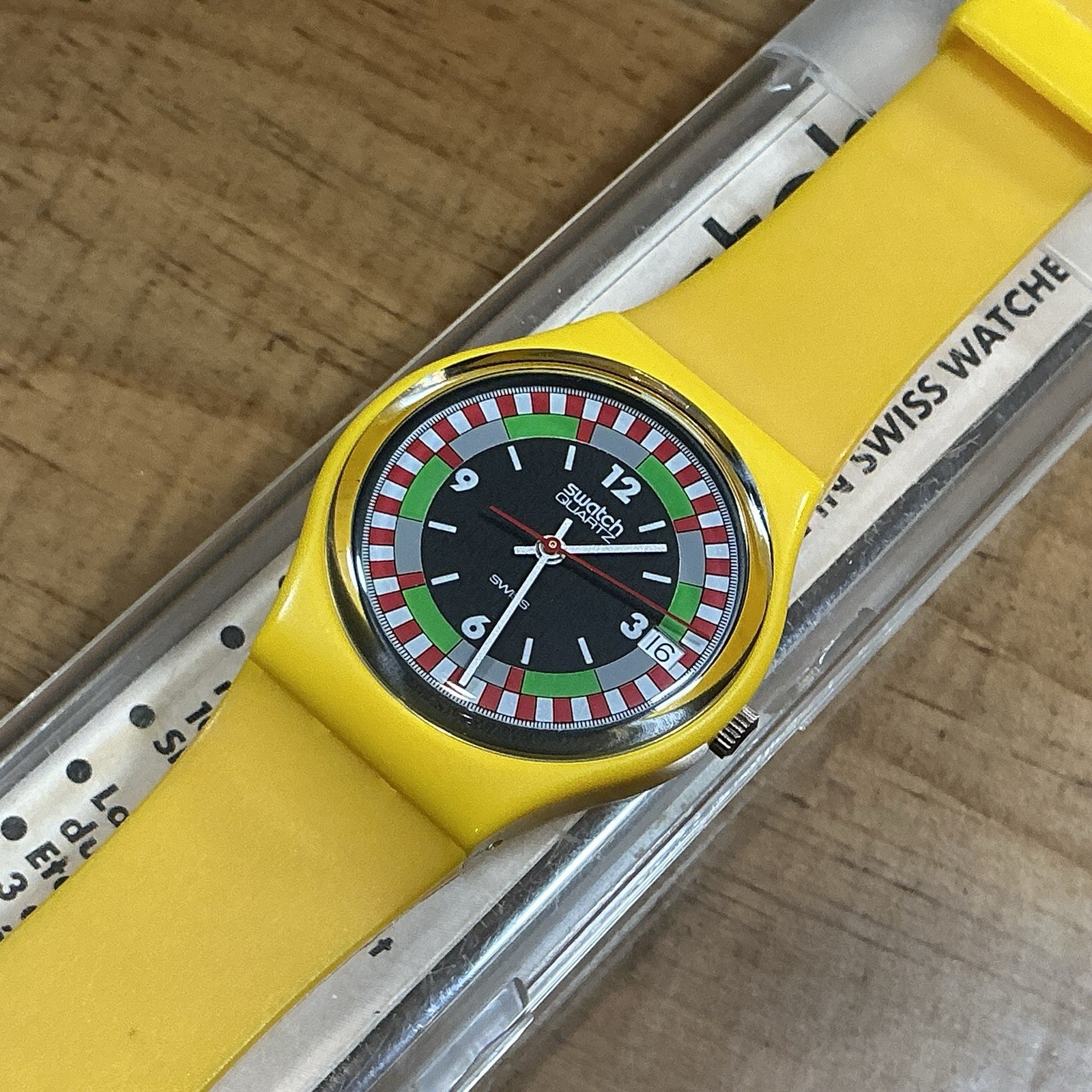SWATCH – YELLOW RACER – GJ400 – 1984 – 1980’s – 34mm