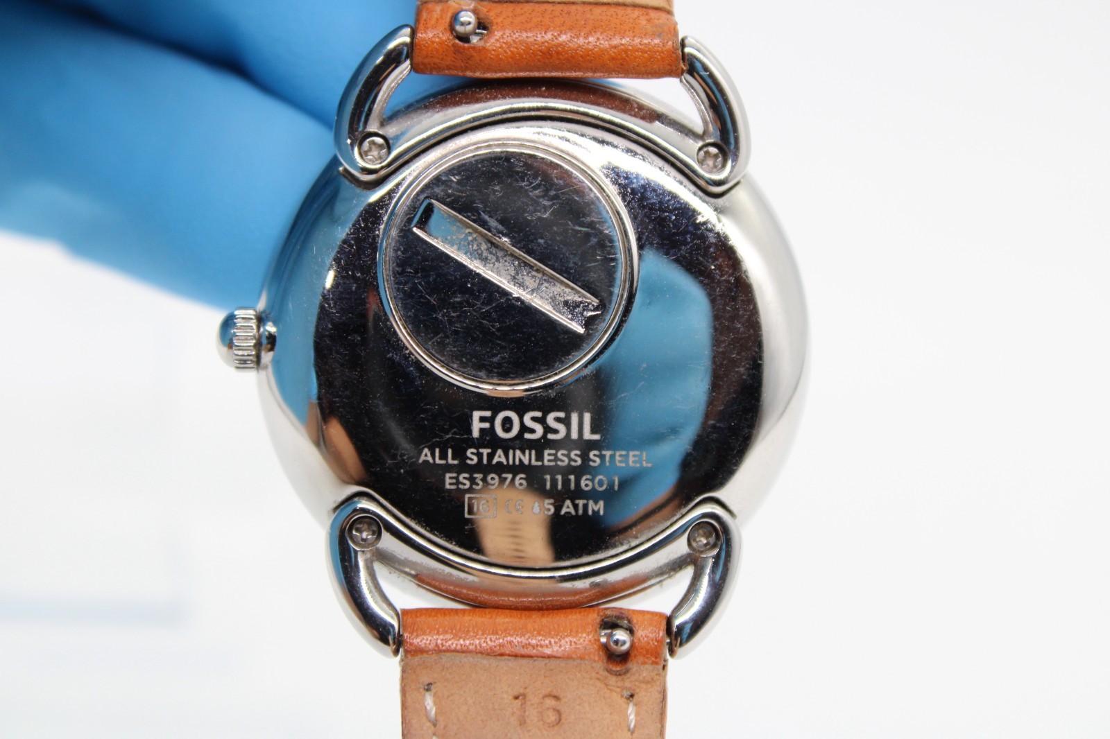 Fossil Womens Watch Blue Gray Dial Day Date Sub-Dials New Battery ES3976 35mm