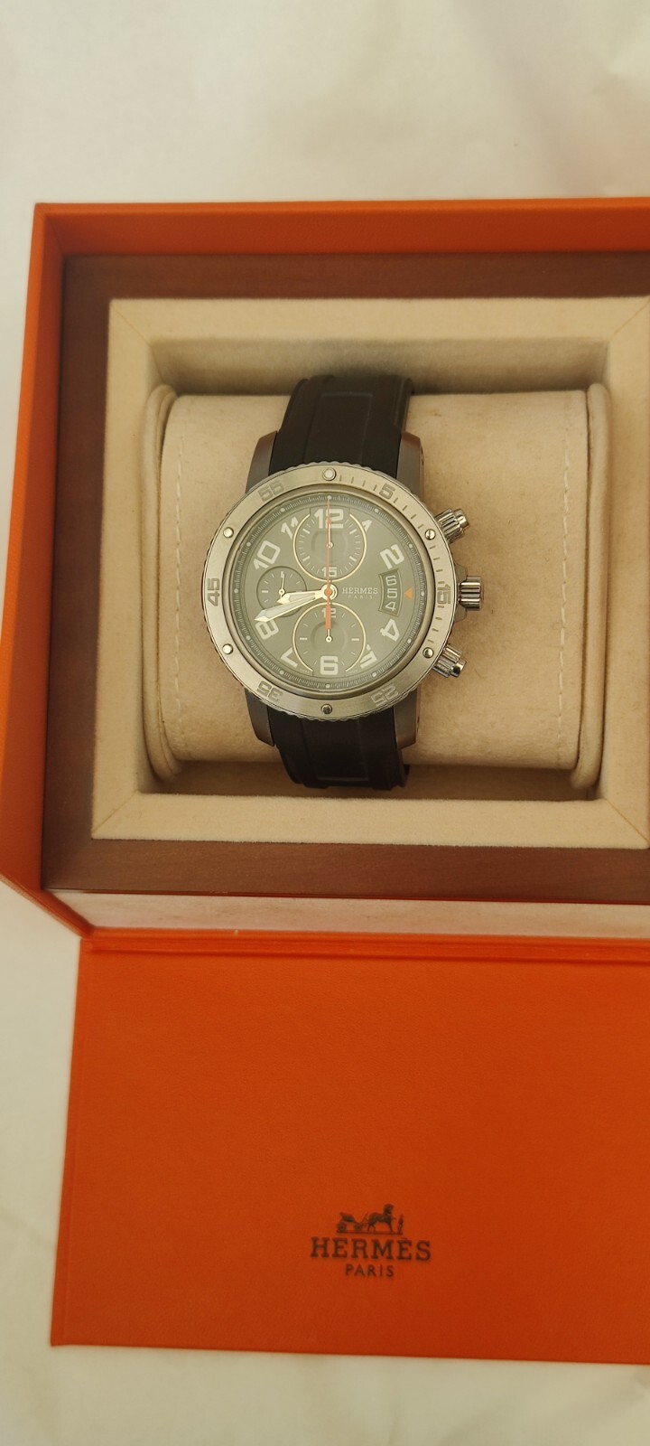 HERMES Diver Chronograph Watch .French Luxury Designer.Swiss Movement .