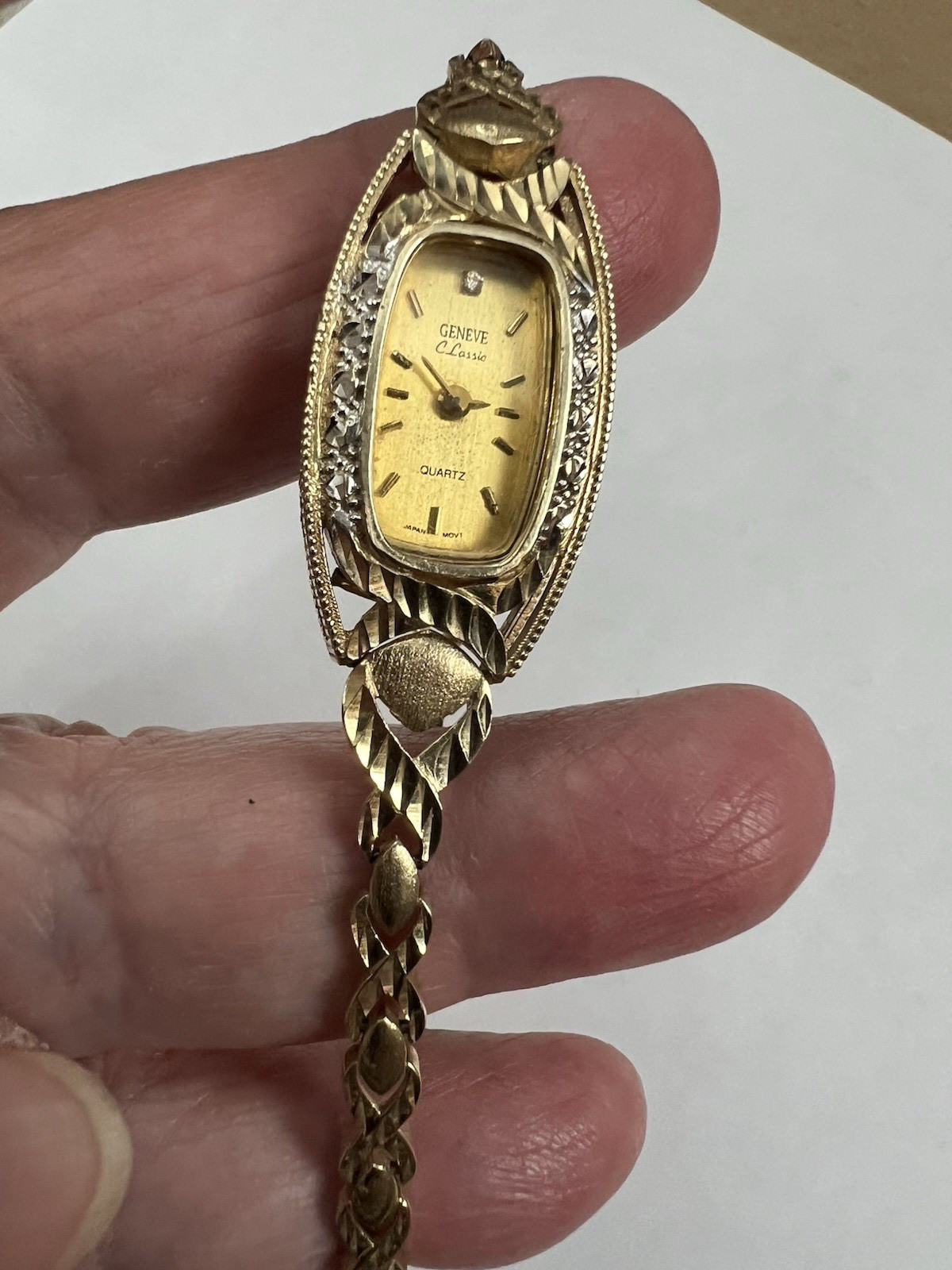 Vintage Geneve Classic Quartz 10K Solid Yellow Gold Ladies Dress Watch 15.9 Gram