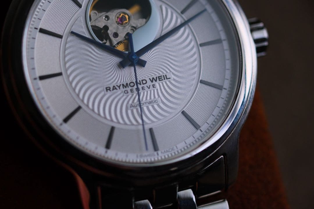 Raymond Weil Maestro Swiss Automatic Watch 395mm Steel Open Heart