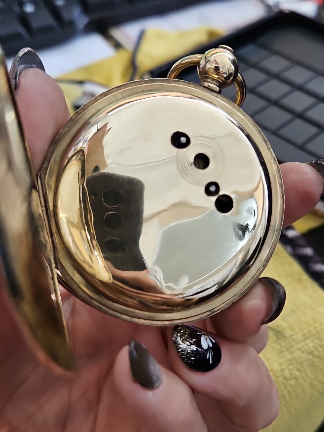 Antique duplex pocket watch movement, For Chineese Emperors, Rare Rolled Gold
